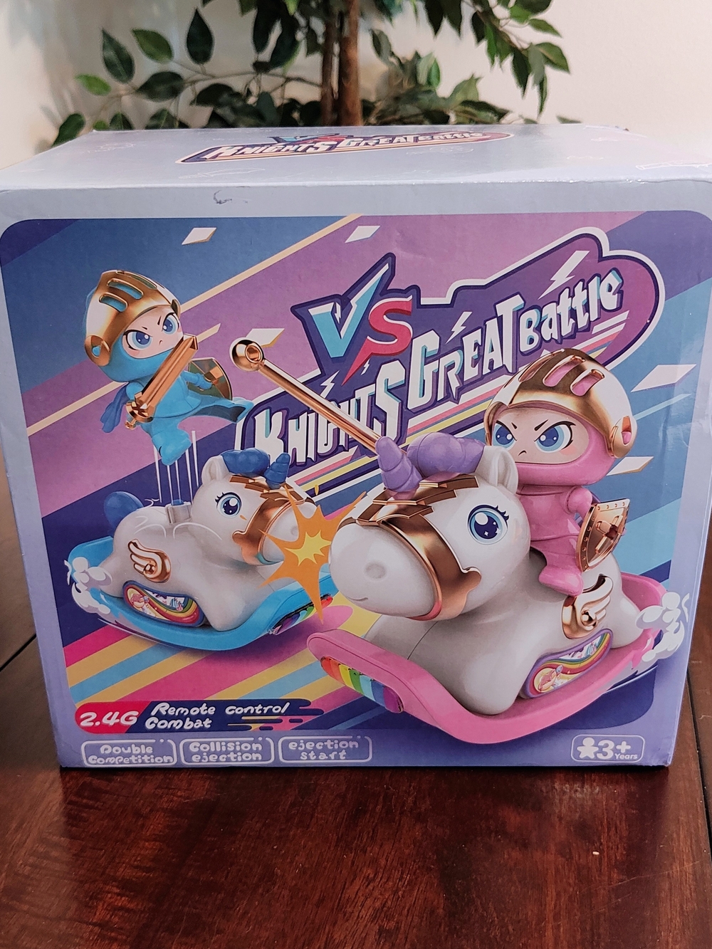 Remote Control Unicorn Battle Ride-On Toys - Pink & Blue